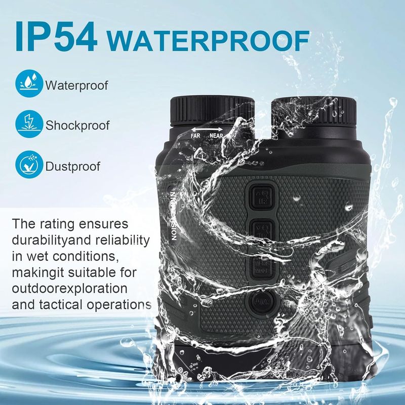 Night Vision Goggles, 4K Night Vision Binoculars, 2200mAH Rechargeable IR Night Vision, 8X Digital Zoom 3-inch HD Screen Binoculars for Outdoor Enthusiasts and Animal Watchersnight Vision Scope