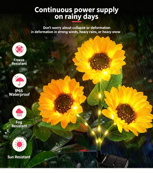Solar Sunflower Decorative Lights