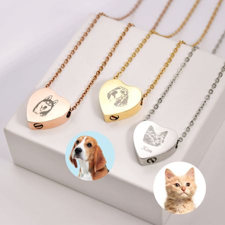 Heart Urn Pet Loss • Pet Urn Necklace Cremation Jewelry Personalized Memorial Gift For Pet Lovers