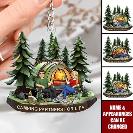 Camping Partners For Life - Personalized Acrylic Keychain