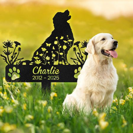 Personalized Dog Garden Stake Memorial Gift For Dog Lovers