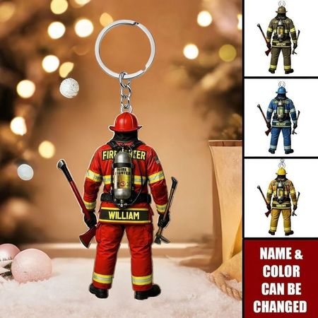 Personalized gifts with a fire department theme – personalized acrylic key rings – flat, high-quality acrylic key rings