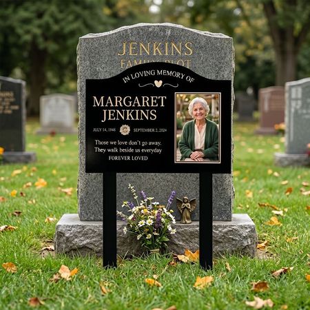 Personalized Photo Memorial Metal Grave Marker