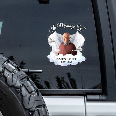 Custom Photo In Memory Of Car Window Decal Sticker Memorial Gift For Family