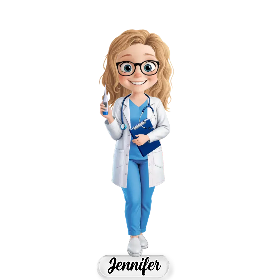 Not All Heroes Wear Capes,Some Wear White Coats— Personalized Acrylic Keychains— A Token Of Gratitude, Honoring All Doctors And Nurses.