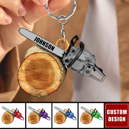 Personalized Tree Care Keychain - Gift for Arborist, Tree Trimmer & Logger