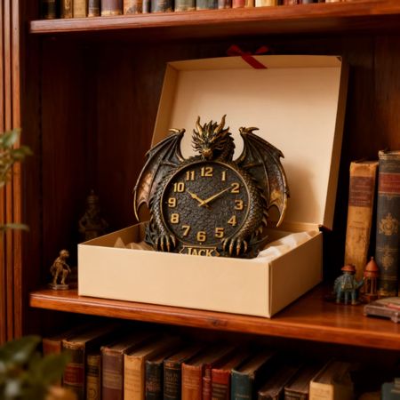 Personalised Dragon Wing Surround Theme Clock