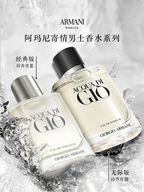 阿瑪尼寄情男士香水無際清新自然送男友生日節日送禮