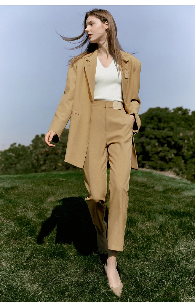 khaki suit