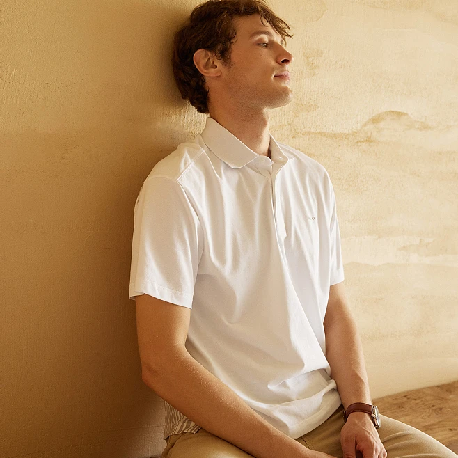 white polo shirt