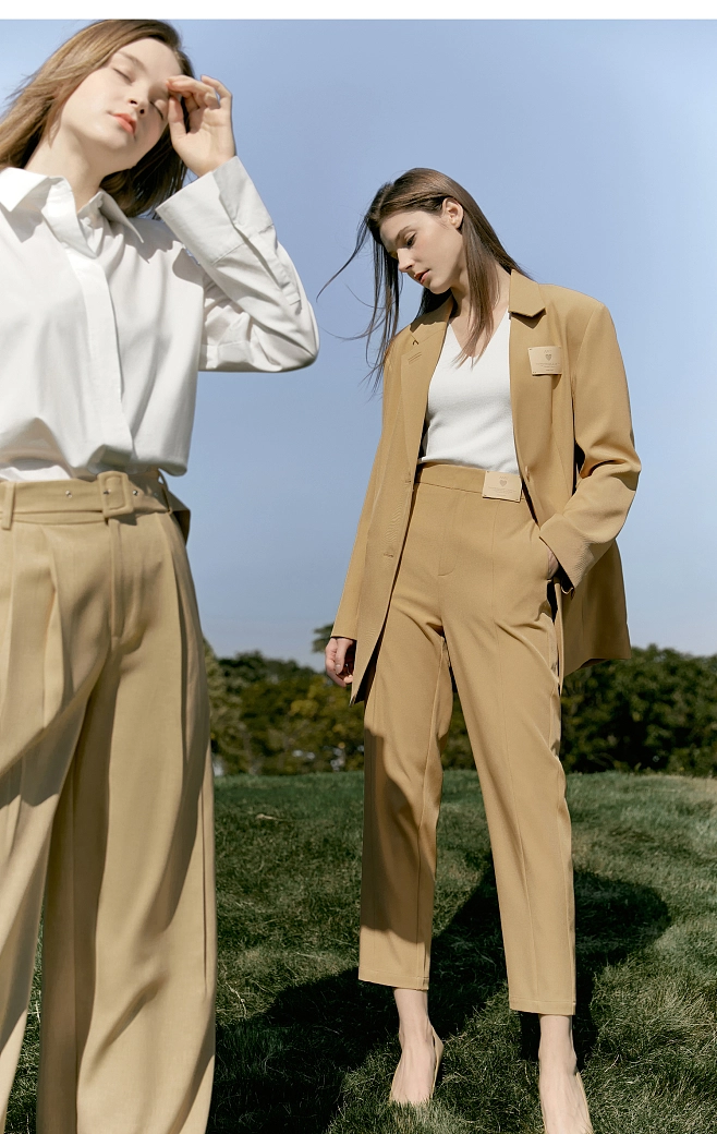 khaki suit