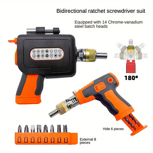 Multi-Angle Adjustable Ratchet Screwdriver Set