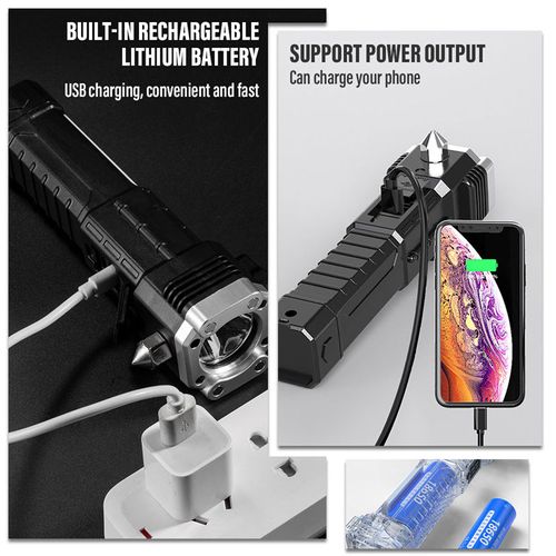 Super Bright Rechargeable Led Emergency Flashlight