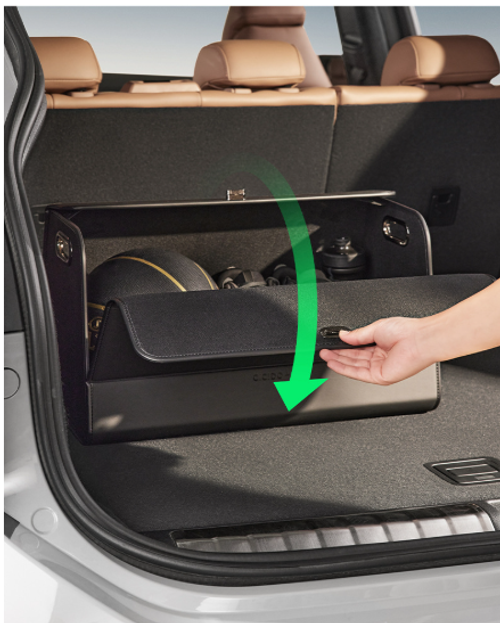 Leather Car Trunk Folding Storage Box with Large Capacity Sundries