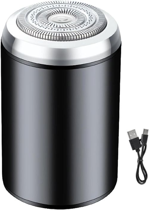 Cool Black Mini Shaver: Sleek, Powerful & Pocket-Sized for On-the-Go Use!