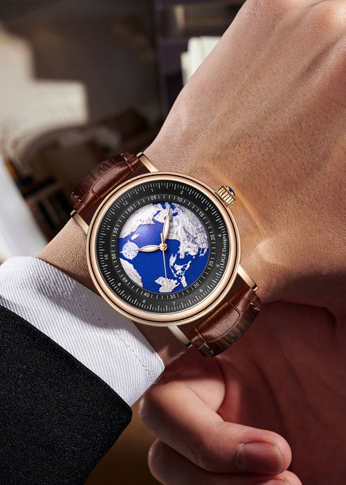 World Map Waterproof Quartz Watch
