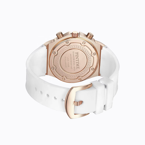 Luxury Fancy Rose Gold Ladies  Date Quartz Diamond Watch