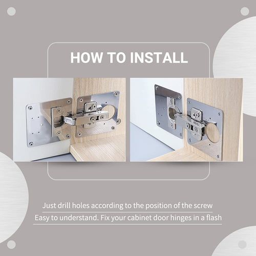 Cabinet Doors Hinge Repair Kits(10pcs,including screws,for wood)