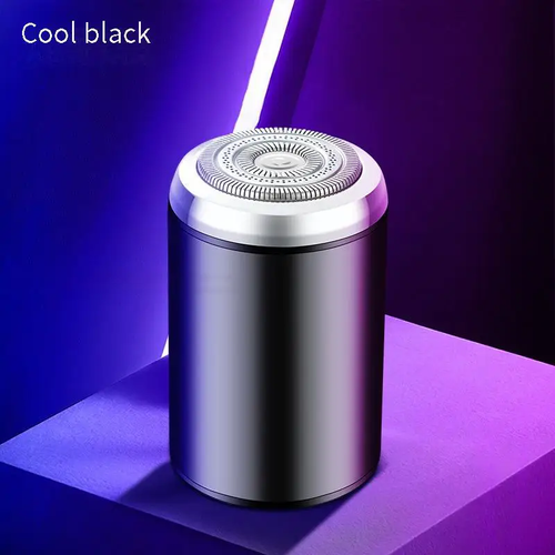 Cool Black Mini Shaver: Sleek, Powerful & Pocket-Sized for On-the-Go Use!