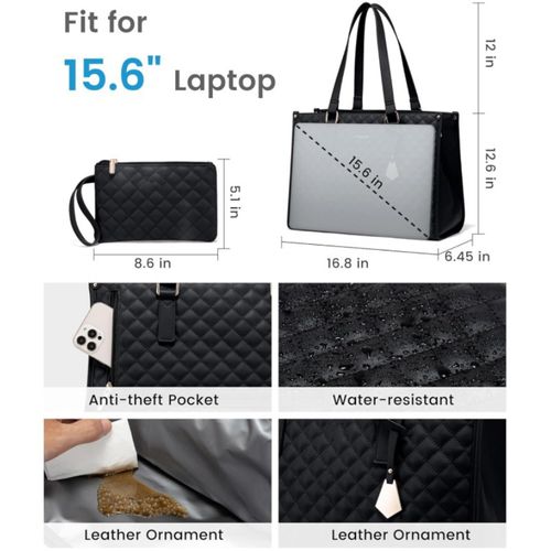 Cooler Bag Tote, Insulated for Lunch, Fits 15.6 Laptop