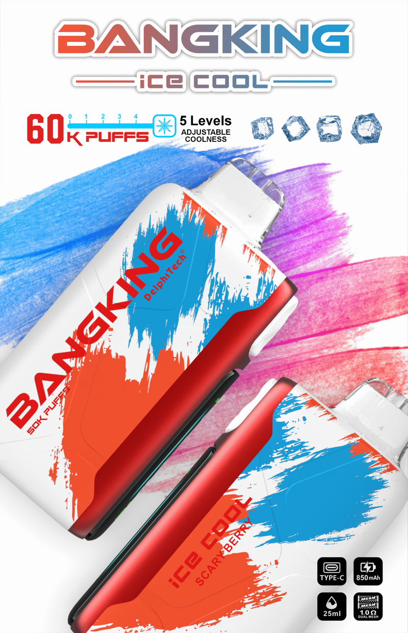 Bang King拋棄式電子煙 Bang搭配60000口，更看重結構與日用手感