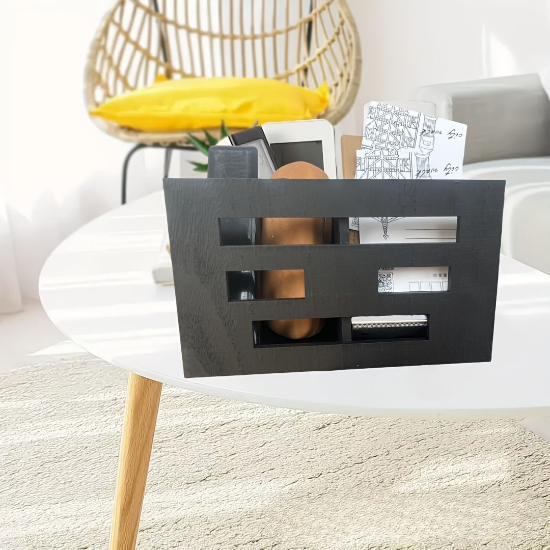 Living room bedroom household wooden storage box remote control cosmetics rack desktop napkin storage box