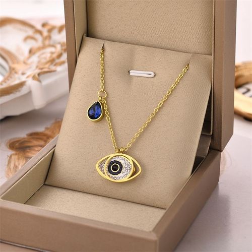 Crystal titanium necklace