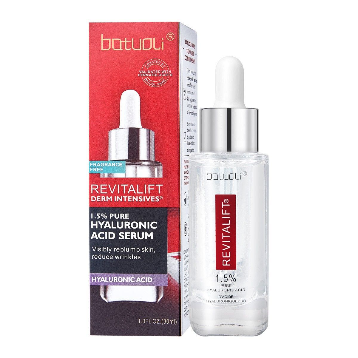 Batuoli Skin Care Serum Essential Oil 1.5% Hyaluronic Acid Anti-Wrinkle Moisturizing Cream Women's Skin Care