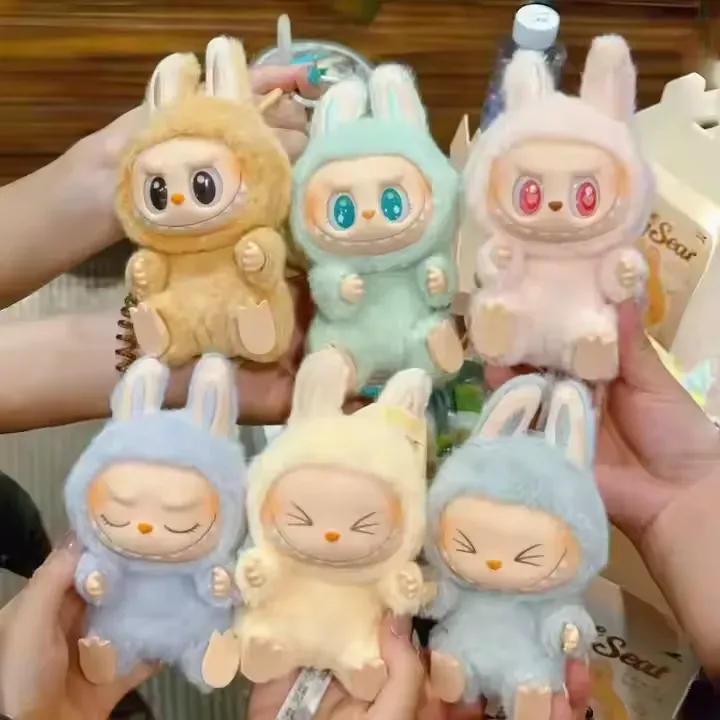 Labubu Monster Box Toy Sit Down Party Series Vinyl Plush Doll Blind Box Model Pack Keychain Gift Desktop Decoration
