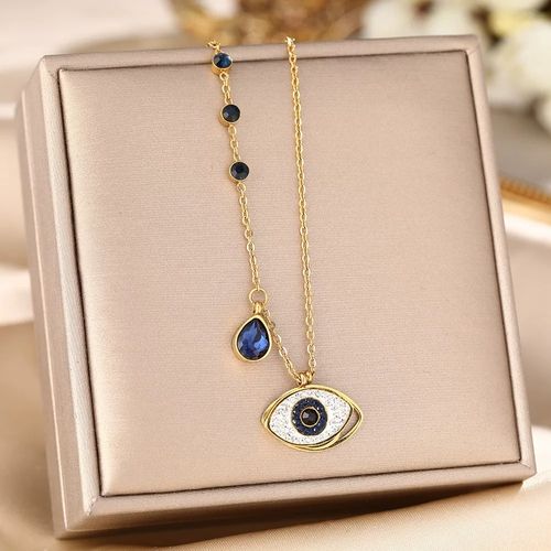 Crystal titanium necklace