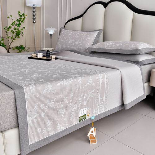 Jacquard cool ice silk mat rattan mat ice rattan double-sided mat ice silk mat