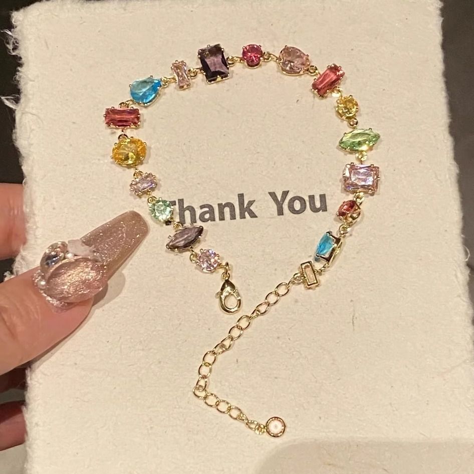 Beaded bracelets, forest-style zircon high-end accessories, sugar cube bracelets