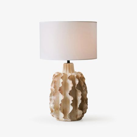 Modern Rippled Clay Table Lamp