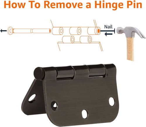 Rounded Matte Black Door Hinges