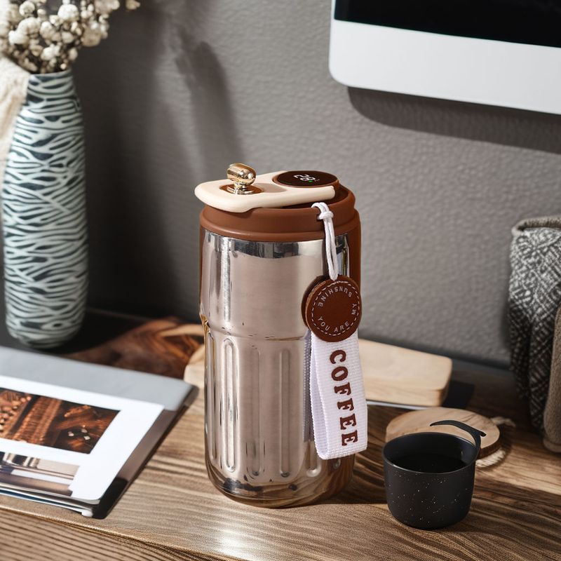 New Fashion Style 316 450ML Stainless Steel Coffee Cup Insulated Travel Water Tumbler Coffee Mug with Temperature Display Lid