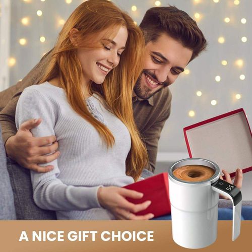 Automatic Self Stirring Magnetic Mug 304 Stainless Steel with LCD Screen Display Coffee Milk Juice Mixing Cup Smart Thermal Cups