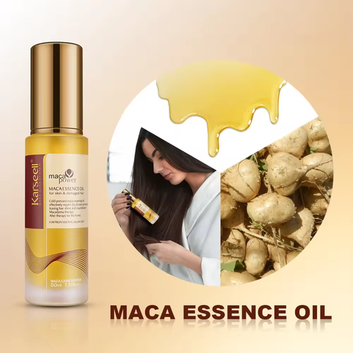 Karseell Maca Private Label Collagen Luxury Essential Oil Deeply Repair Hair Serum for Color Treated Damaged & Dry Hair