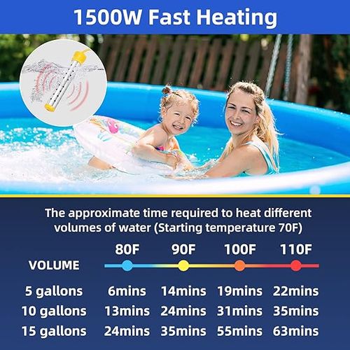 220V Intelligent Electric Portable Water Heater Instant Hot Immersion Water Heater