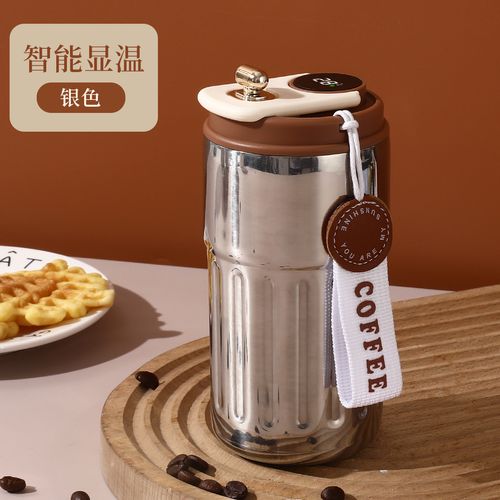 New Fashion Style 316 450ML Stainless Steel Coffee Cup Insulated Travel Water Tumbler Coffee Mug with Temperature Display Lid