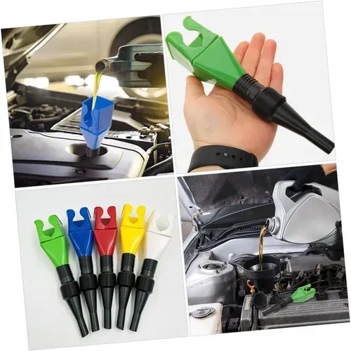 5 Piece Plastic Refueling Funnel Portable Folding Telescopic Hose Bayonet Hands-free Filling Motorcycle Car Gasoline Funnel