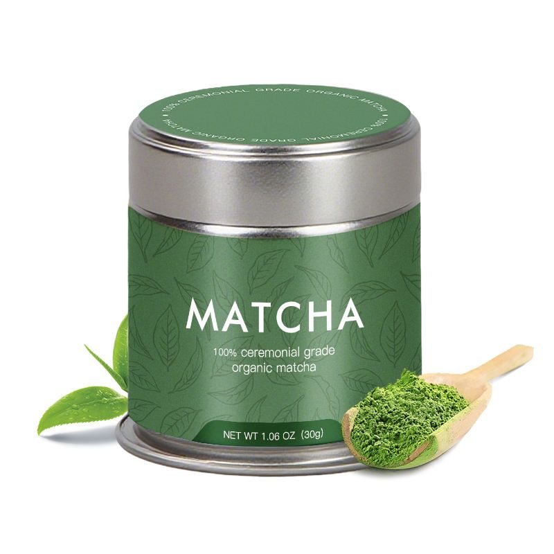 AMULYN 100% Pure Organic Matcha Green Tea Powder OEM Private Label Organic Green Ceremonial Matcha Powder in Can Tinned