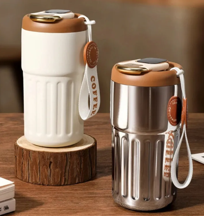 New Fashion Style 316 450ML Stainless Steel Coffee Cup Insulated Travel Water Tumbler Coffee Mug with Temperature Display Lid