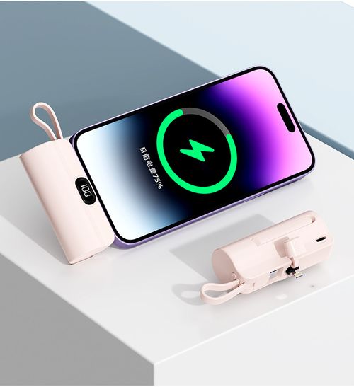 Mini Power Bank 10000mAh With Built-in Cable and Phone Holder Portable LCD Display Mini Power Banks