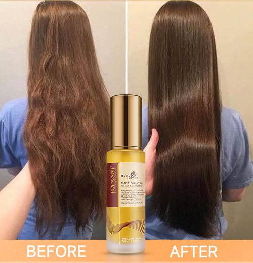 Karseell Maca Private Label Collagen Luxury Essential Oil Deeply Repair Hair Serum for Color Treated Damaged & Dry Hair