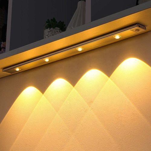 LED cabinet light with USB rechargeable motion sensor for kitchen, living room, bathroom, LED cabinet light strip