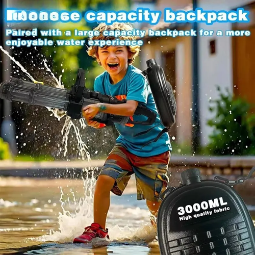 2025 Automatic Gatling Double Tube Watergun Plastic Electric Water Gun for Kids and Adult