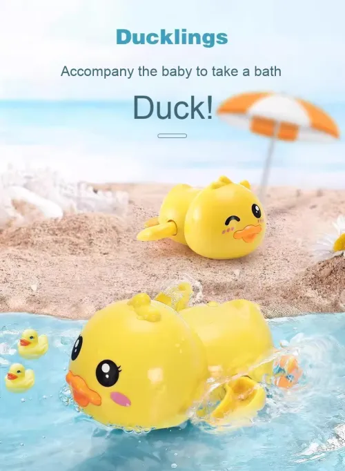 Hot Selling Cute Cartoon Yellow Duck Bath Toys for Kids Pool Swimming Toys for Bath