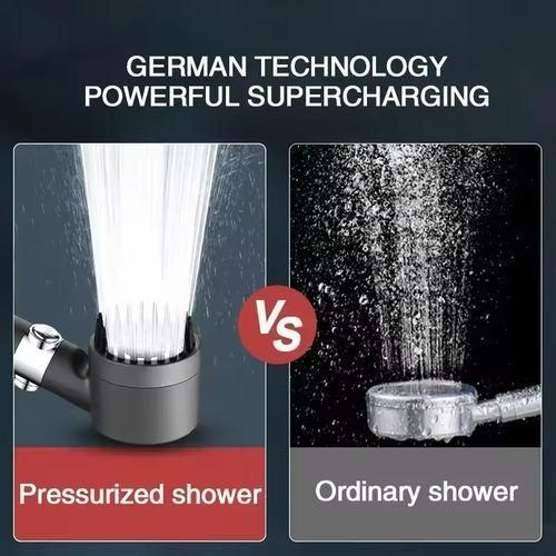 High-pressure strong-flow shower head, water-saving shower with water filter, 3 mold knobs, controllable handheld shower