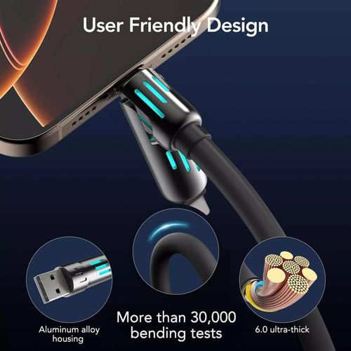 （Buy 1 Get 1 Free）6.6ft 4-in-1 Multi USB Charging Cable with USB A,Type C,Lightning-MAX65W Fast Charging Data Sync for iPhone16 15 iPad Pro  fast charger usb cable 4-in-1 fast Breathing Light -max 1 usb-c data 4 1 charging cable