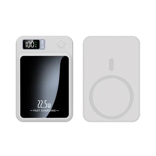 Digital Power Display 10000 mAh Wireless Magnetic Power Bank for iPhone & Android Phones, Compact and Portable Charger Chargeable Smartphone Battery